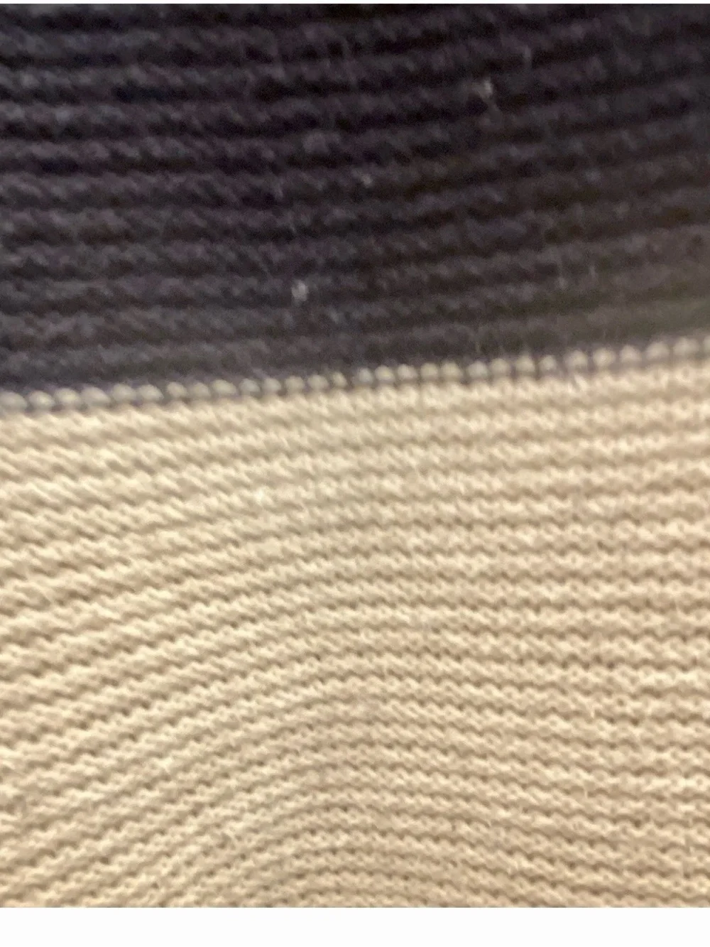 Men's Navy and Cream Wide Stripe Crewneck Sweater